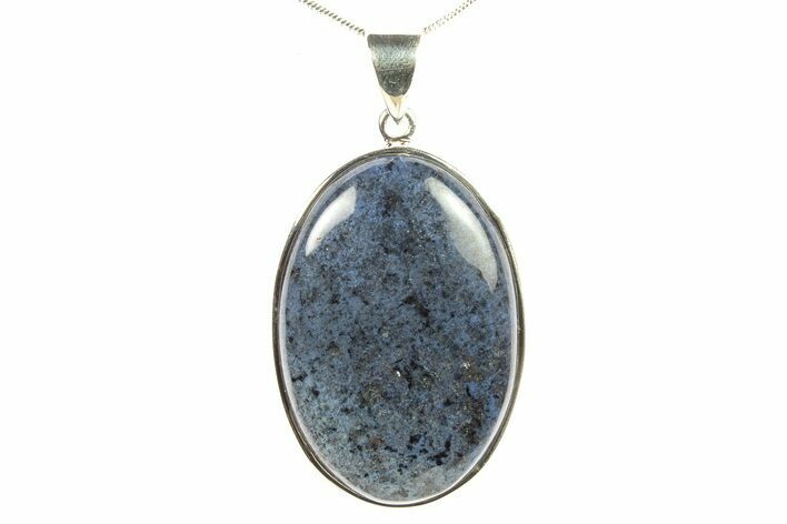Polished Dumortierite Pendant - Sterling Silver #279335